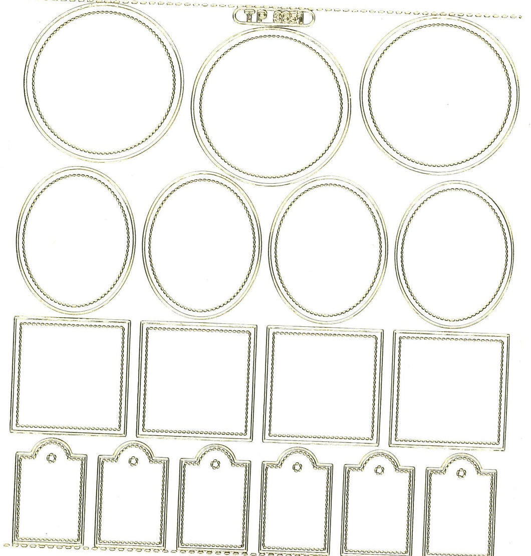 Stickers ramme TP3651 guld guld