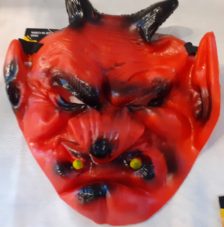 Rød djævle maske