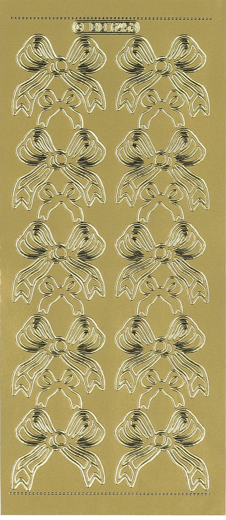 Stickers sløjfe DD6453 guld