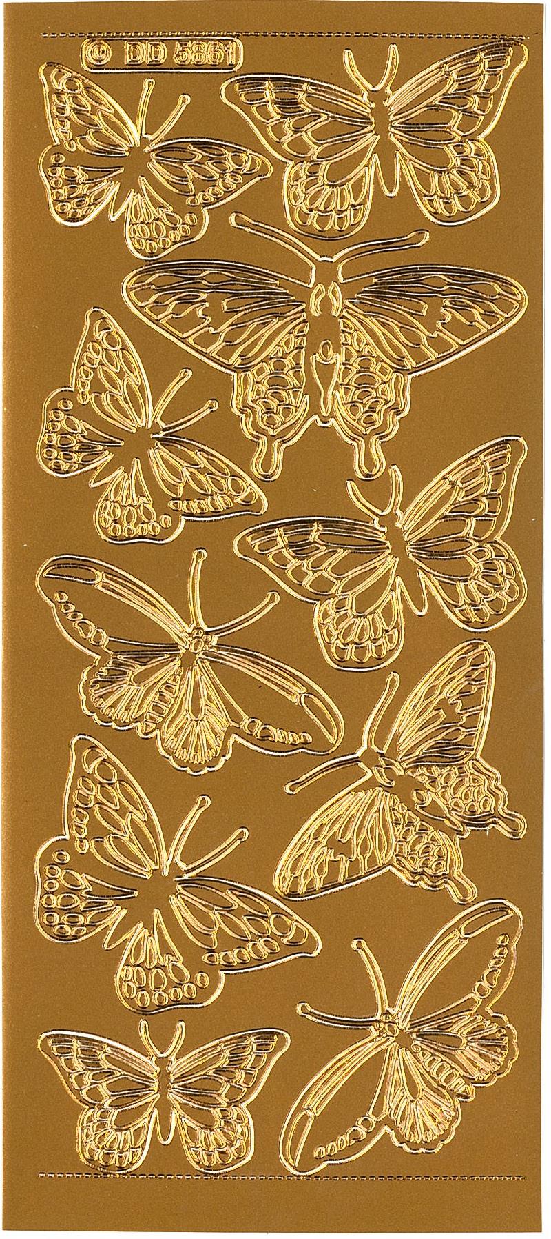 Stickers sommerfugl kobber DD5861