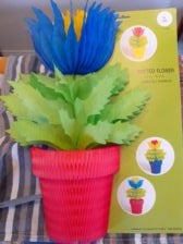 Fold ud fantasi blomst lyserød 39 cm høj