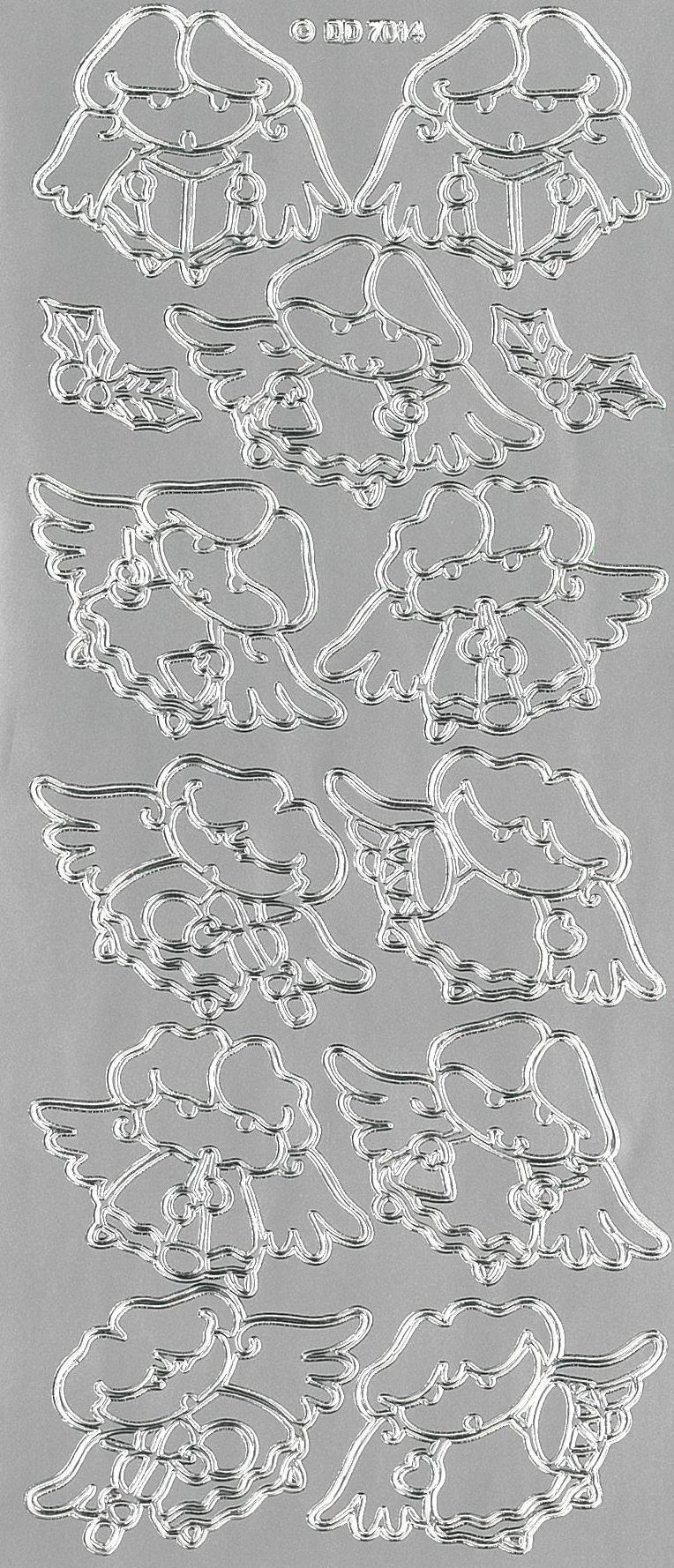 Stickers engel sølvfarvet DD7014