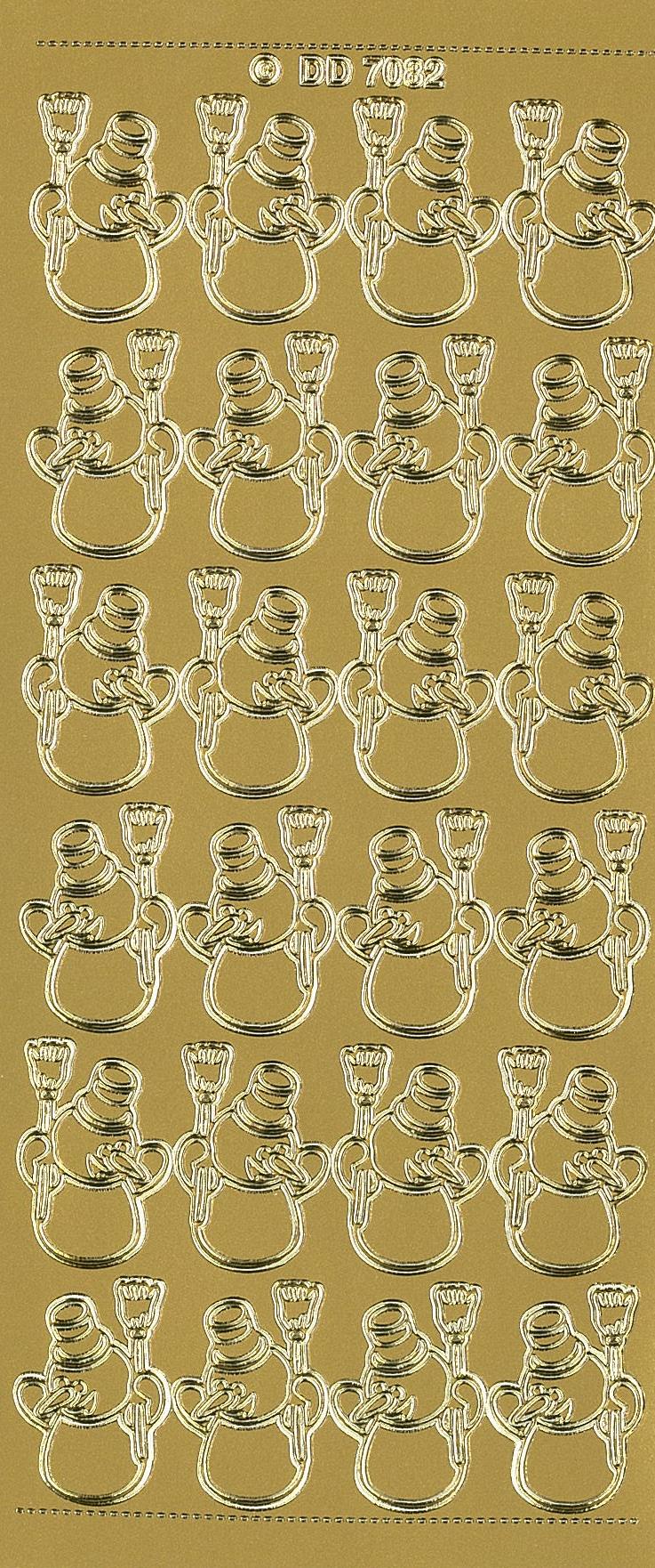 Stickers snemand guldfarvet DD7082