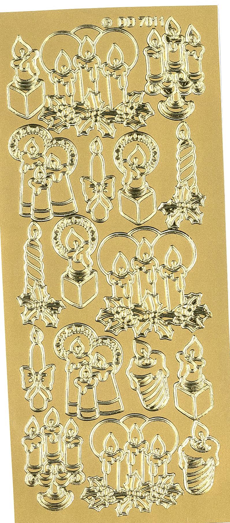 Stickers julelys guldfarvet DD7011