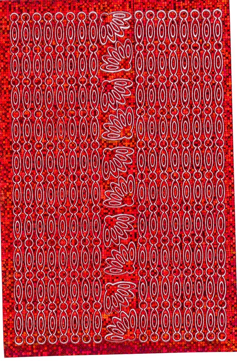 Stickers kæde rød