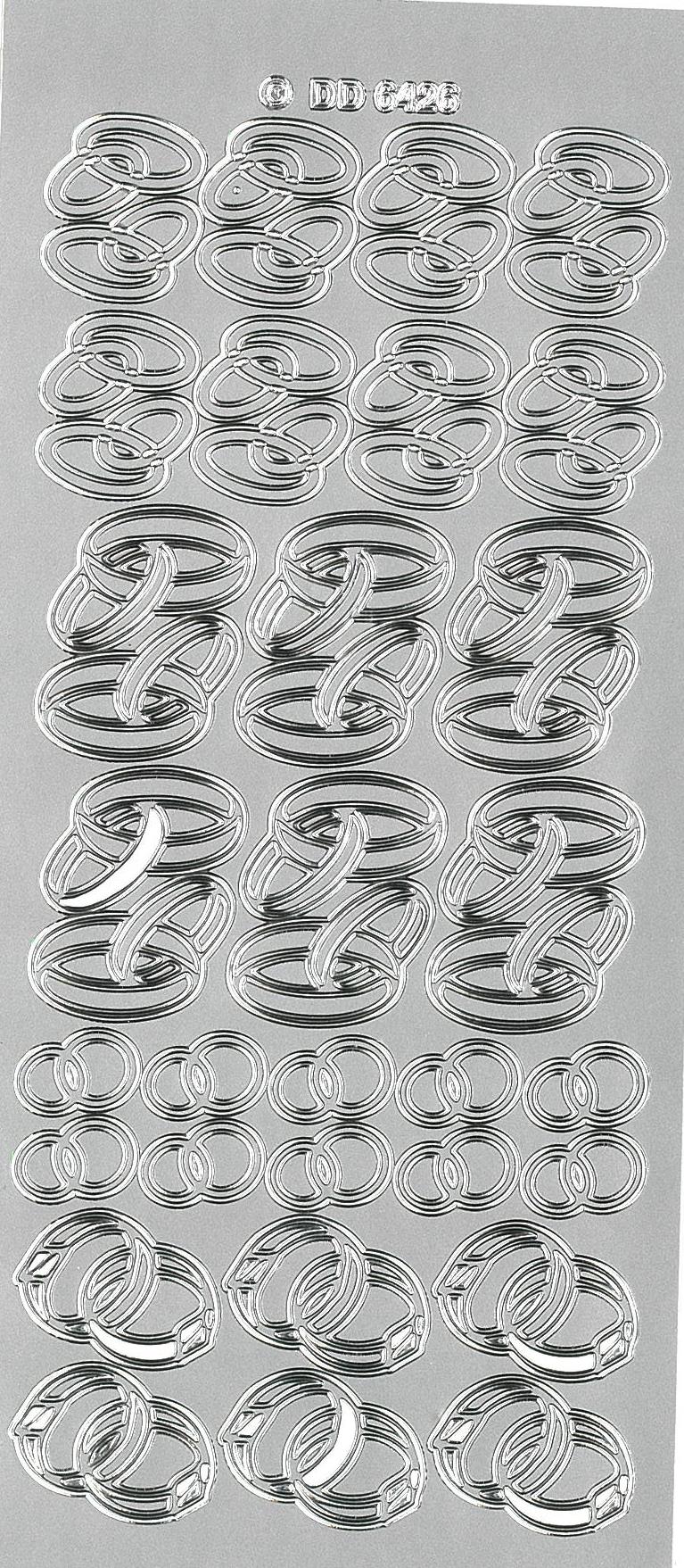 Stickers ringe sølv