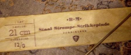Strikkepinde i stål 21 cm