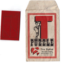 Indlæs billede til gallerivisning &quot;T&quot; puzzle fire stykker eller Brik-Puzzle
