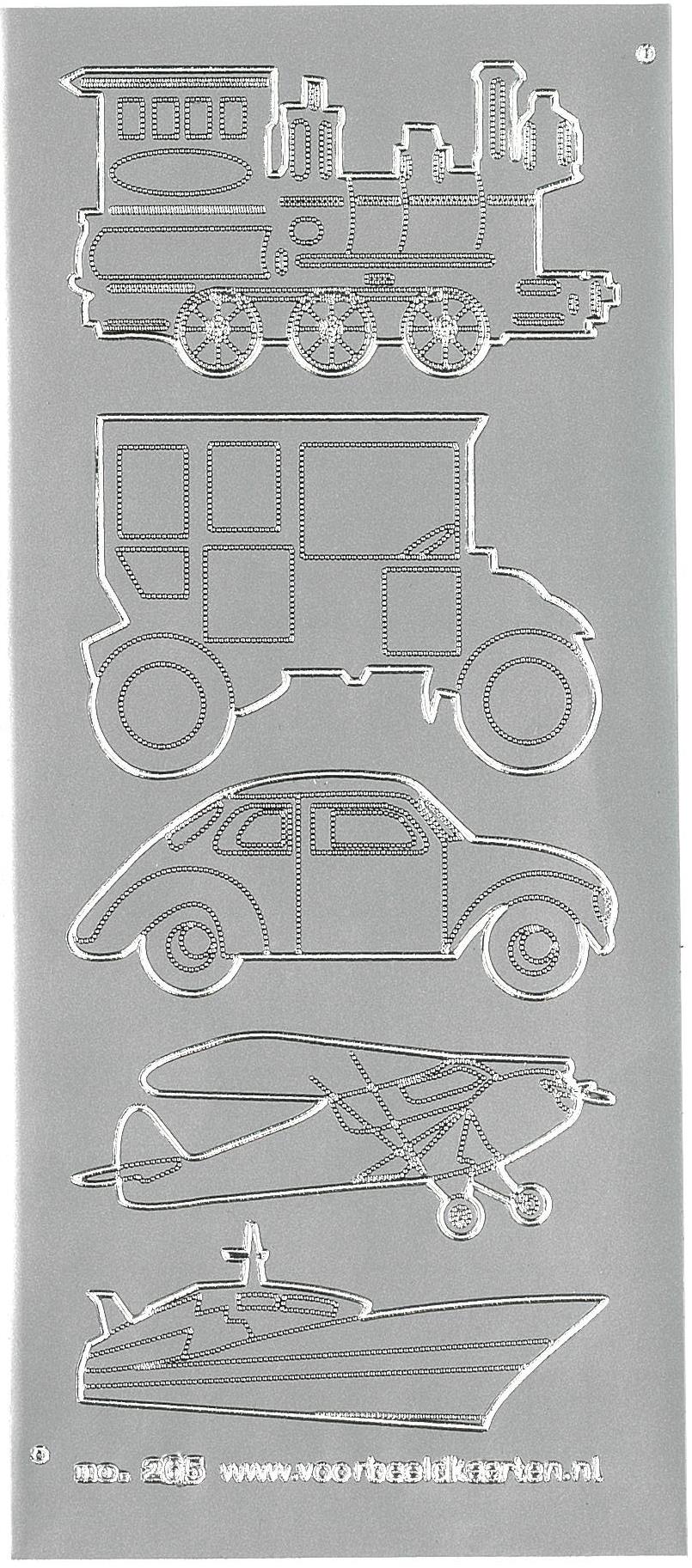 Stickers tog 235 sølv