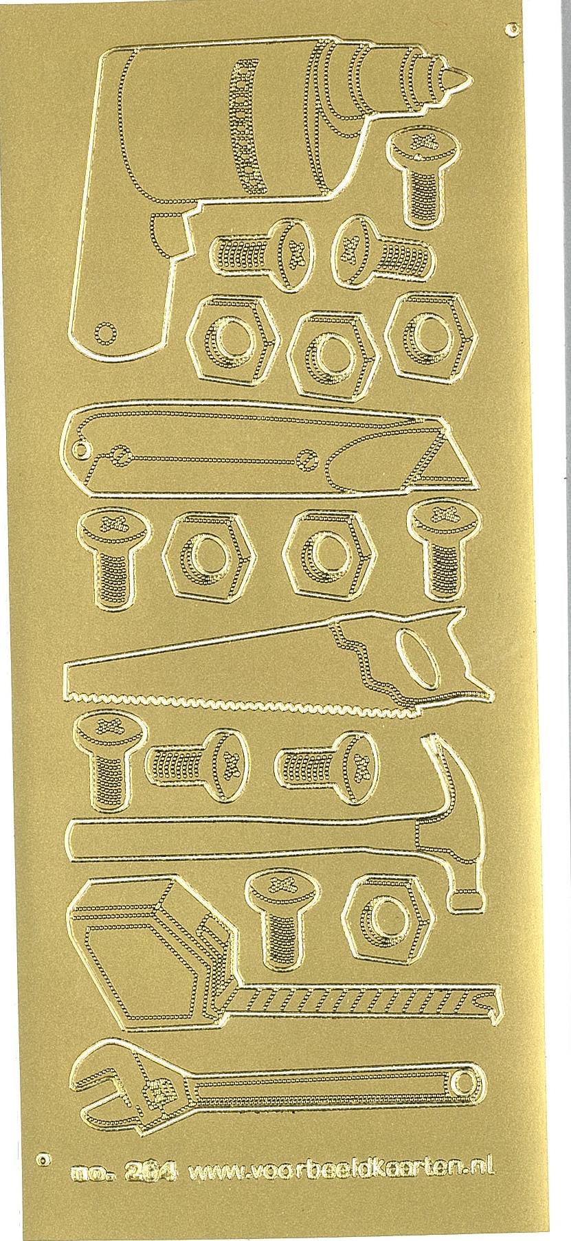 Stickers værktøj no204 guld