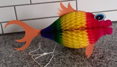 Fold ud fantasi fisk regnbue måler 29 cm