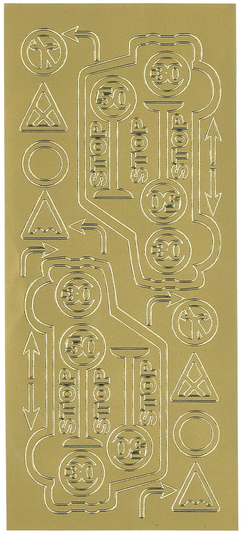 Stickers vejskilte guld