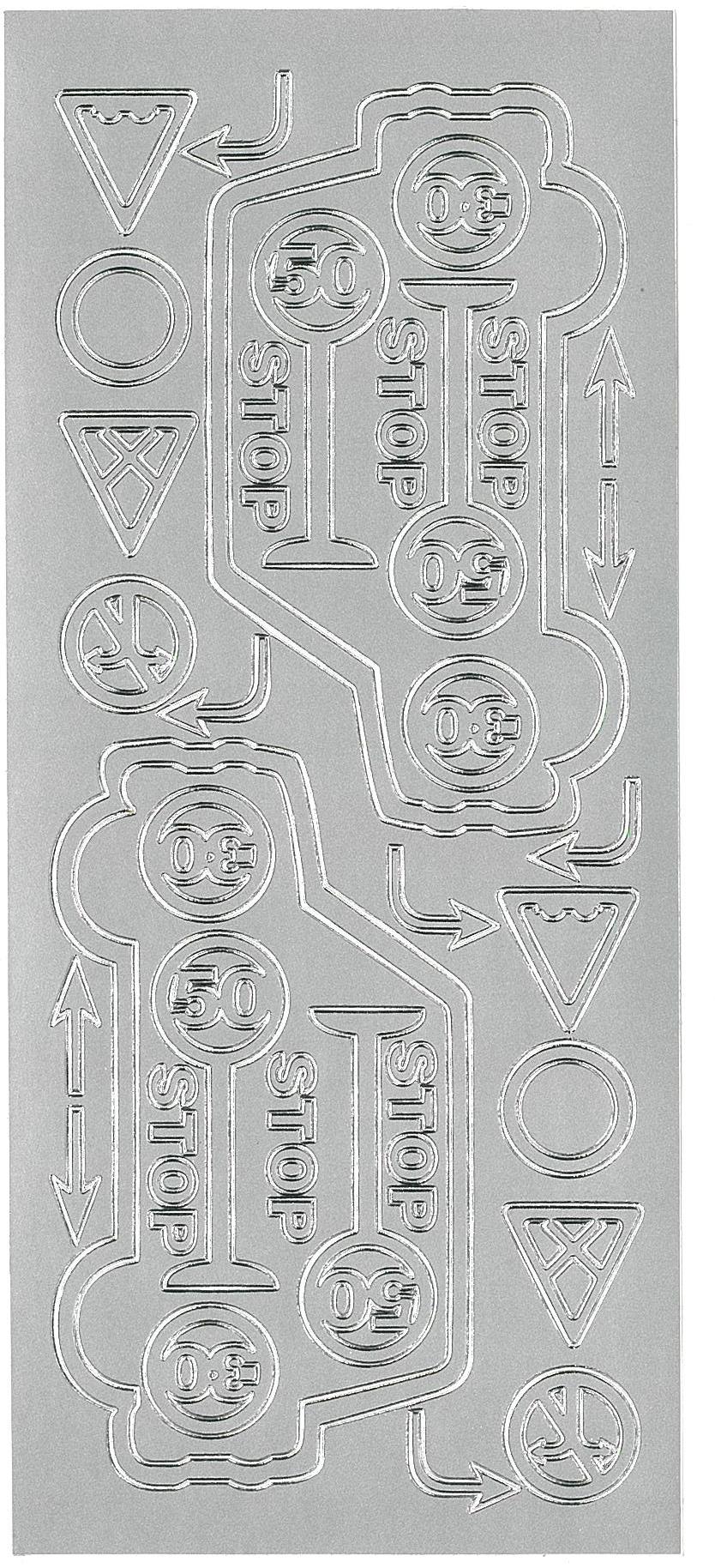 Stickers vejskilte sølv