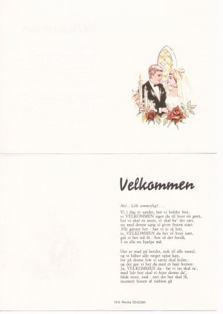 Velkommen sang bryllup